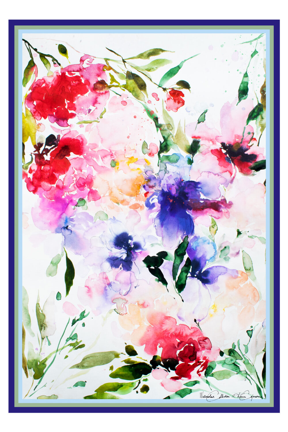 Royal Irises Small Scarf - dianacojocaru.art