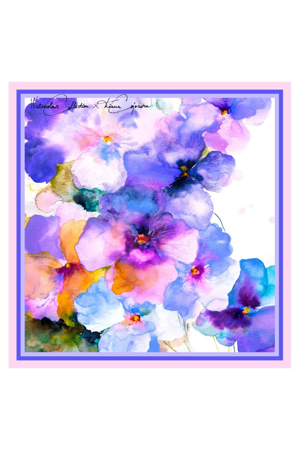 Blue Kingdom Medium Scarf - dianacojocaru.art