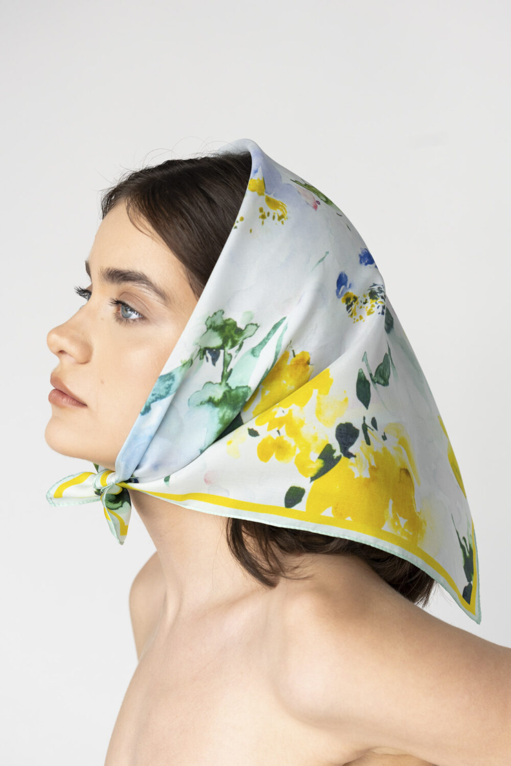 Pastel Flower Embrace Small Scarf - dianacojocaru.art