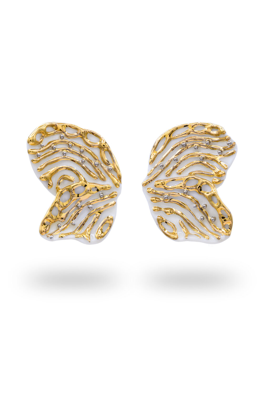 Sculptural Pieris Rapae Rapae Wings butterfly earrings - dianacojocaru.art