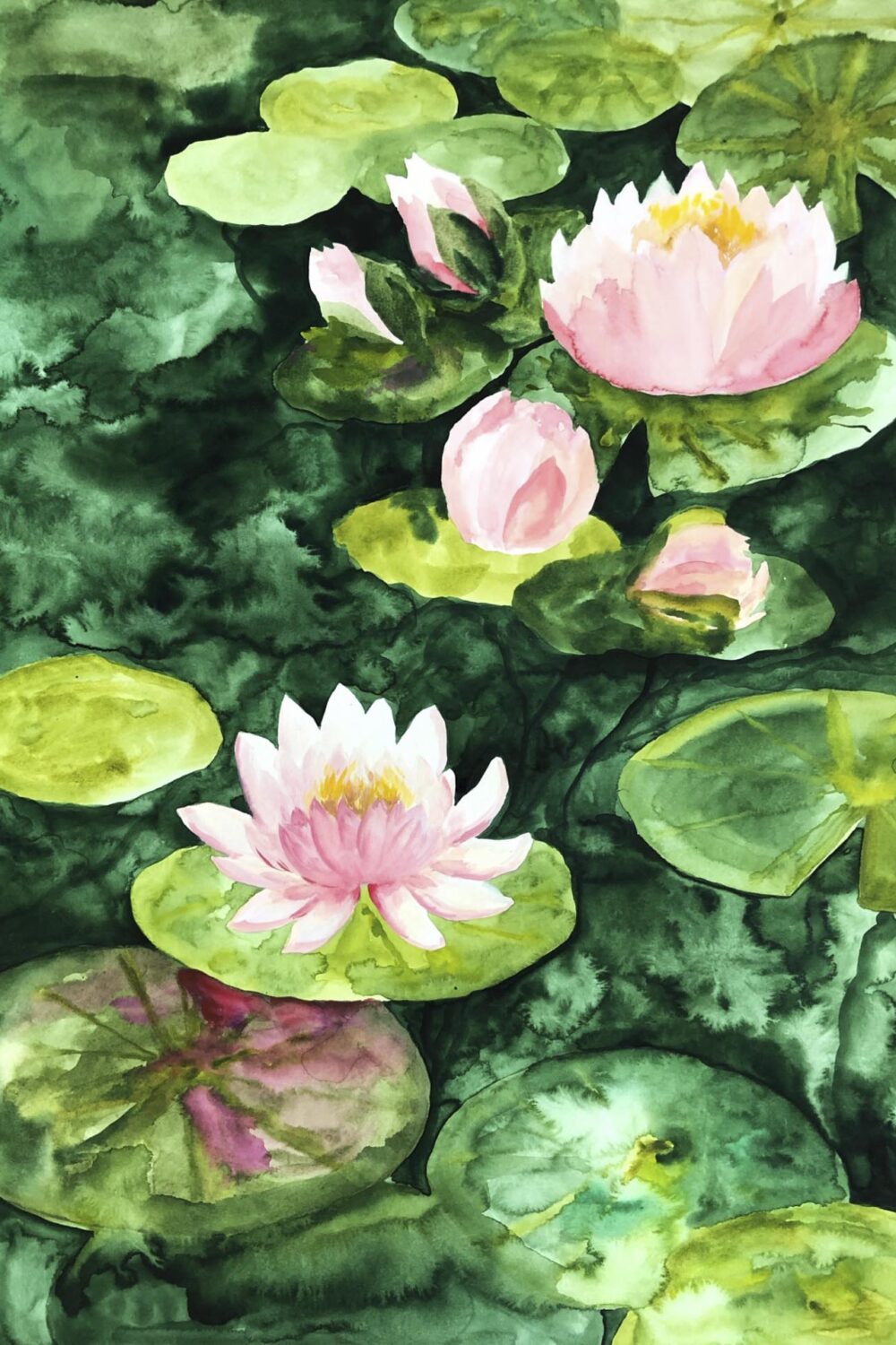 Paintings Lily Pond - dianacojocaru.art