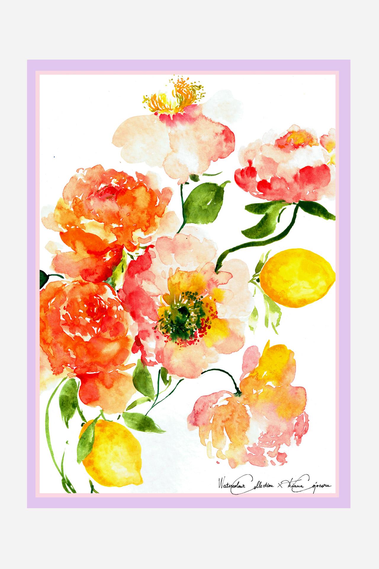 Lemonade Small Scarf - dianacojocaru.art