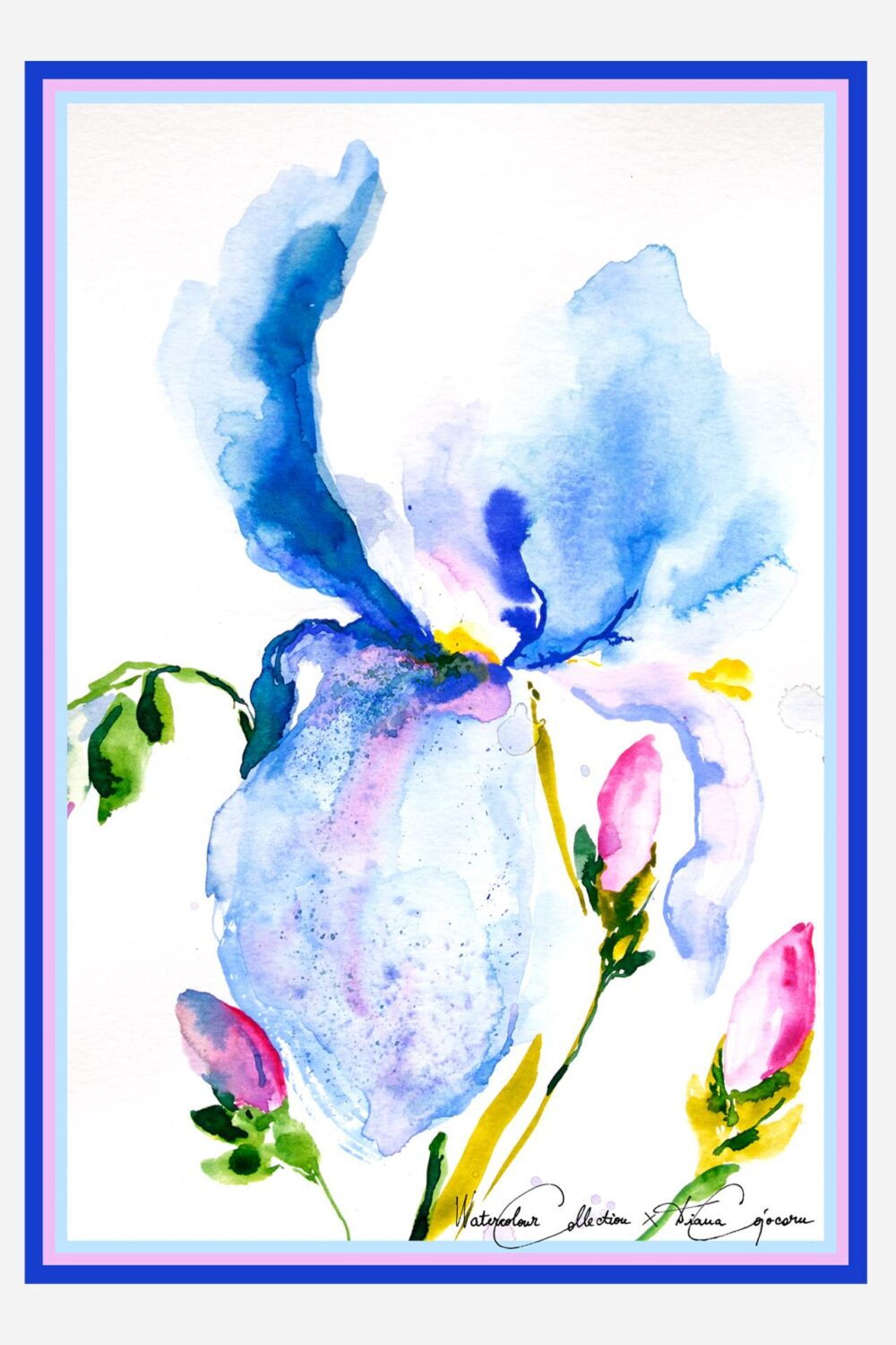 Macro Iris Large Scarf - dianacojocaru.art