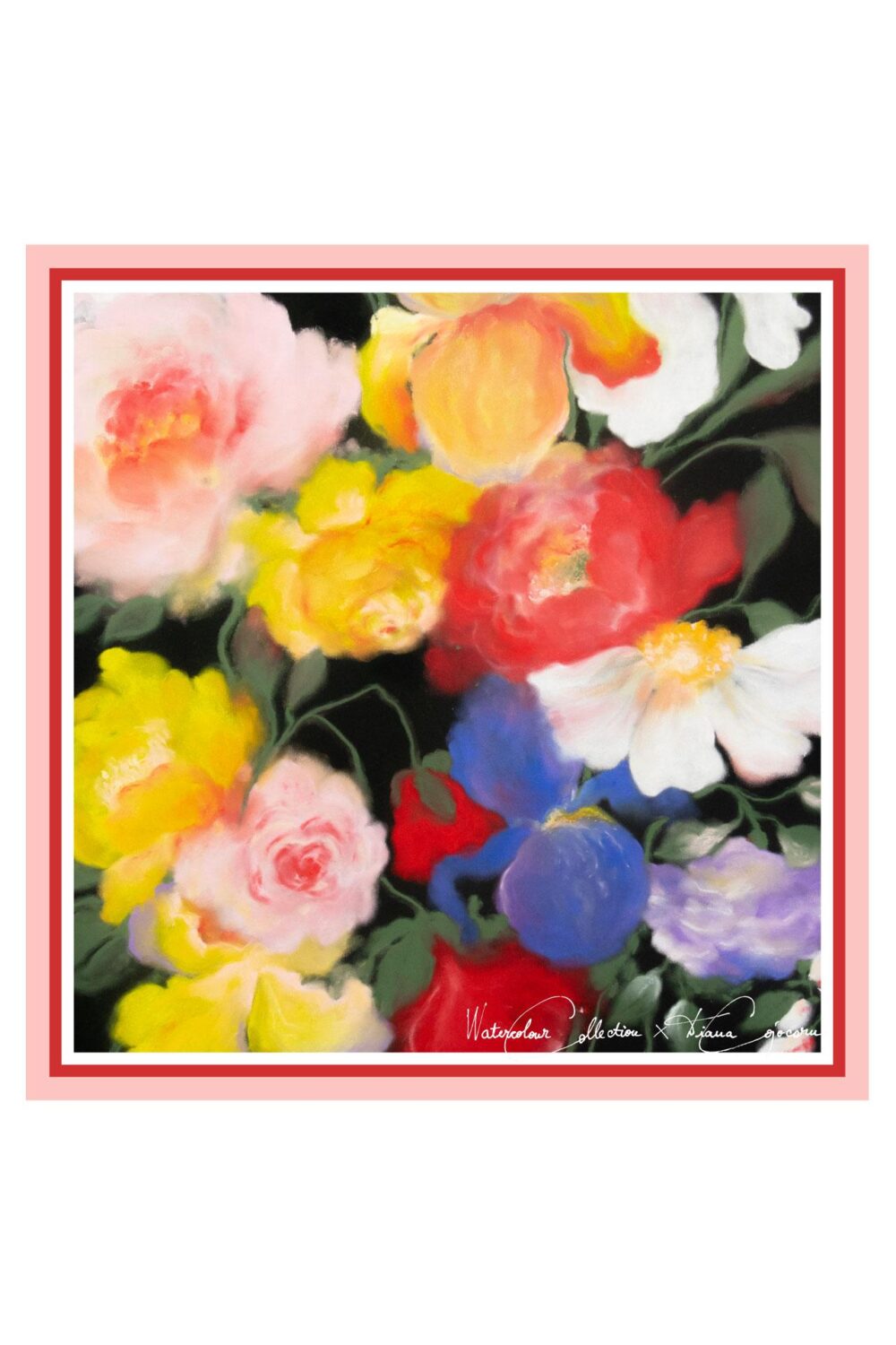 Prestige pastel scarf 70 x 70 - dianacojocaru.art